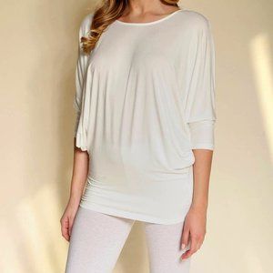 Bamboo Side Drape Dolman Top